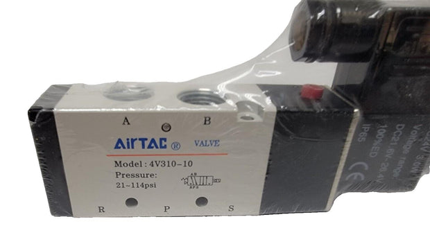 AirTac Solenoid Valve Model 4V31010BT DC24V NPT - New, Sealed
