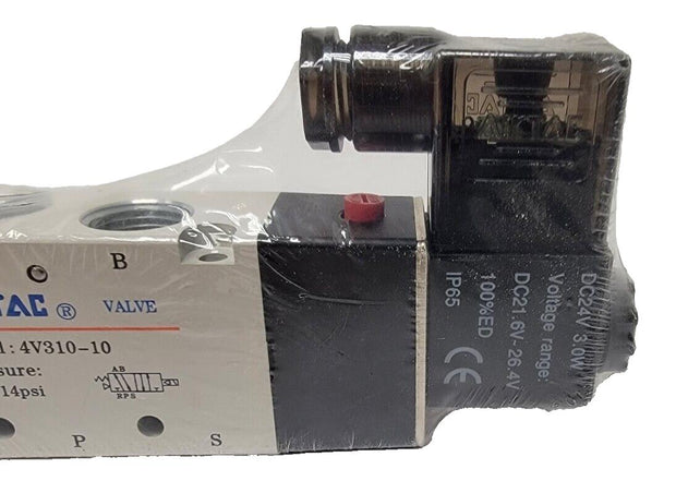 AirTac Solenoid Valve Model 4V31010BT DC24V NPT - New, Sealed