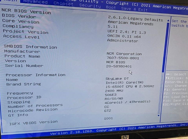 New NCR RealPOS XR8 7607 POS Terminal, i5-6500T, 4GB, 500GB HDD, No OS