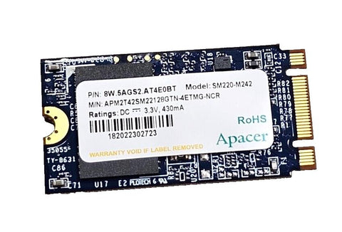 New Apacer SM220-M242 42mm M.2 NVME 128GB SSD, 6Gb/s, ECC, Industrial, MLC NAND