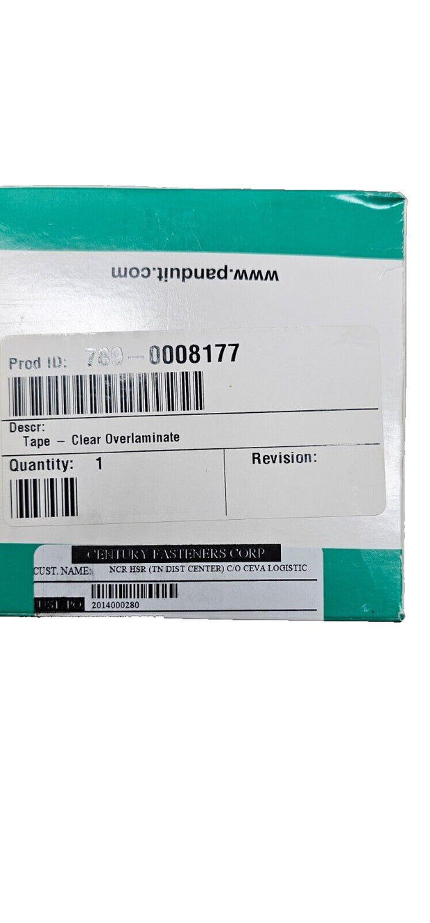 New Roll Panduit T425X000YK1 Over Laminate Thermal Transfer Printable Labellng