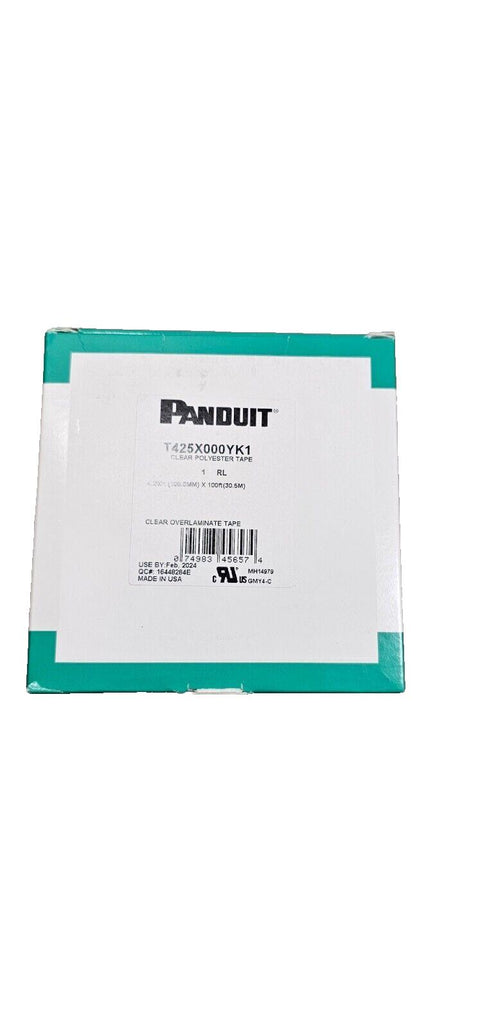 New Roll Panduit T425X000YK1 Over Laminate Thermal Transfer Printable Labellng