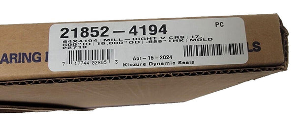 Garlock 21852-4194 KLOZURE Model 64 Oil Seal MILL-RIGHT V CRS 17.5" Shaft 19"