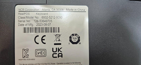 New NCR RealPOS Full Size USB Keyboard, GlidePad, No MSR, Keylock 6932-5212-9090