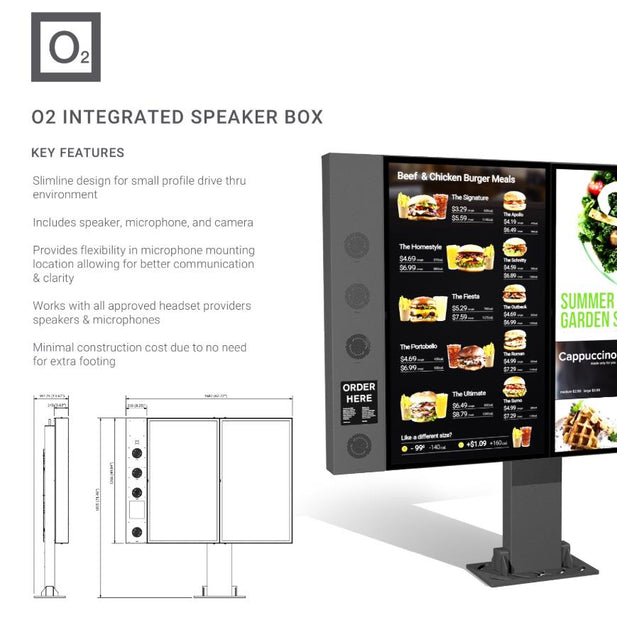 New NCR/Coates O2 Integrated speaker box for QSR Drive-Thru, Outdoor M ...