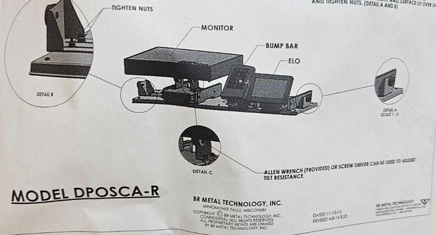 NCR Dual Point Double Bump Execution Assembly DPCAC-WK DPOSCA-R POS/Monitor