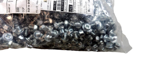 Qty 1000 Century M6x8 Hex Pozi Taptite Steel Comb Screw Zinc Plated, ROHS Flange