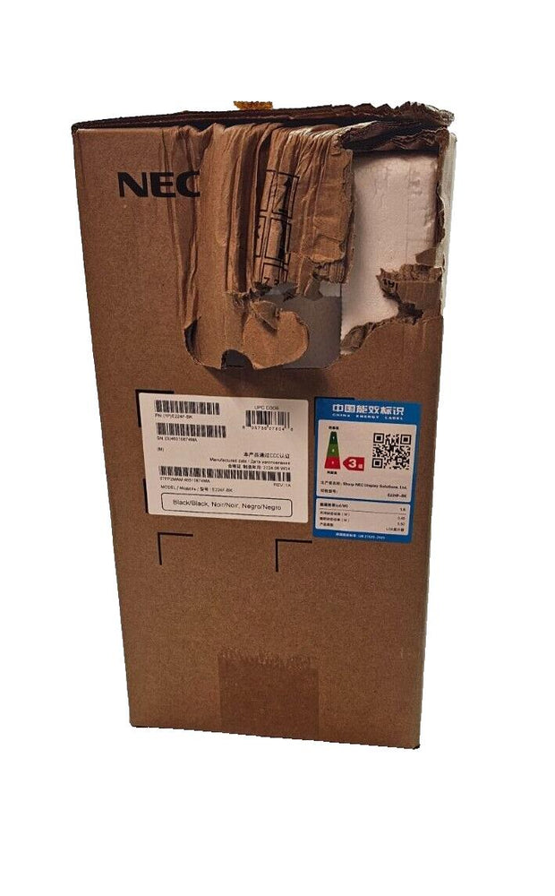 New NEC Display MultiSync E224F-BK 22 HD LED Monitor Ultra Narrow Bezel 250Nit