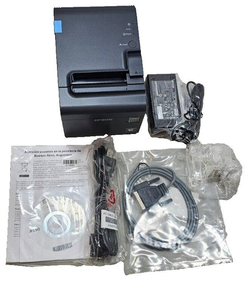 New Epson TM-L90 Thermal POS Label & Receipt Printer M313A w/ Adapter USB/Serial