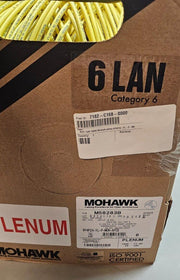 Mohawk CAT6 Plenum Yellow 1000' M58283B 6P4P24-YL-P-MOH-APCE C (Distressed Box)