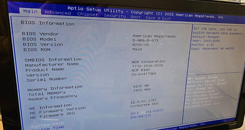 New NCR RealPOS CX7 7772 15.6" PCAP POS Terminal i5-8500T, 8GB, 240GB SSD, No OS