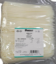 1000 Panduit PLT2M-M Cable Ties Pan-Ty 8" 203mm 18LB Natural Nylon NEW