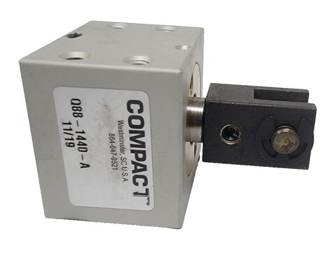 Compact Q88-1440-A Pneumatic Cylinder Block 1/2" Stroke With 3/8" Clevis