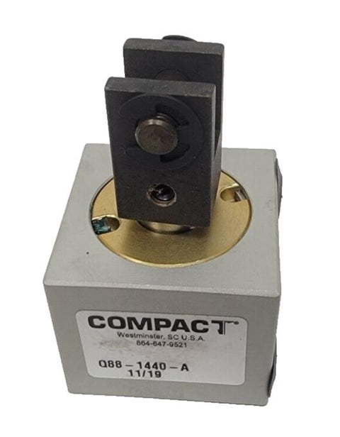 Compact Q88-1440-A Pneumatic Cylinder Block 1/2" Stroke With 3/8" Clevis