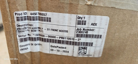 NCR S1 S2 RL TTW Front Load Presenter 445-0790657 445-0728623 120V FRU