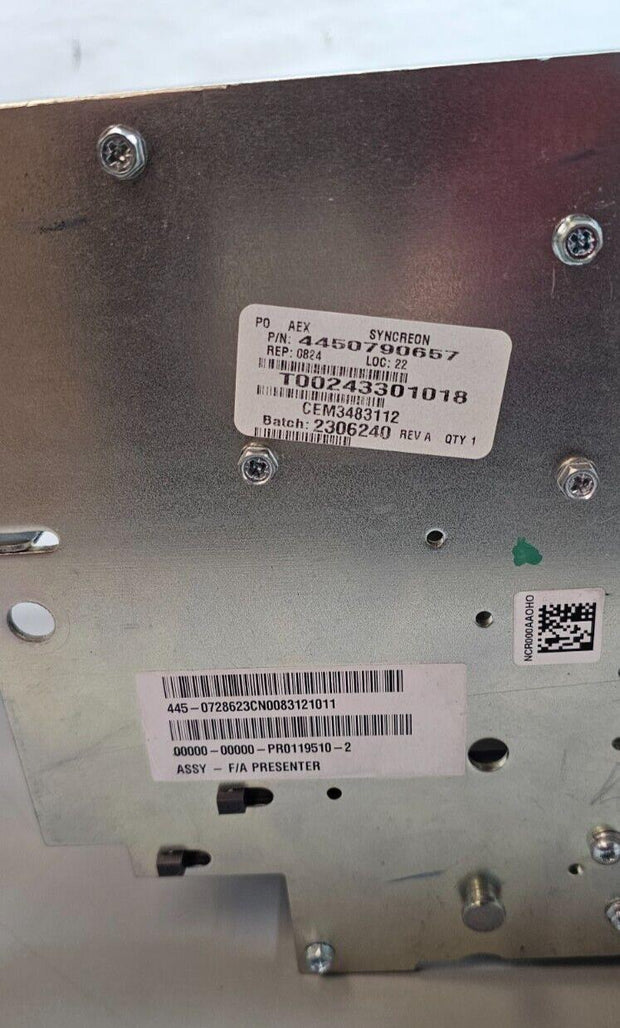 NCR S1 S2 RL TTW Front Load Presenter 445-0790657 445-0728623 120V FRU