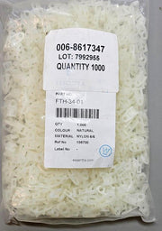 Qty 1000 Essentra FTH-34-01 Cable Tie Holder, Screw; 8; 0.190 in; PA; Natural