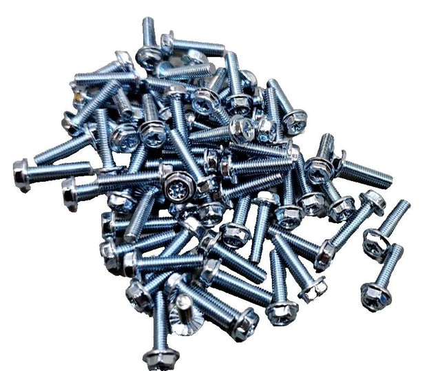 Qty 2100 M3x12mm Pozi Hex Washer Machine Screws, Zinc Plated, M/C Combi