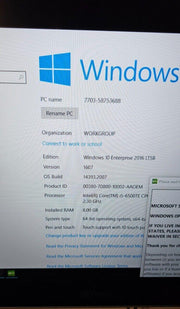 NCR XR7 Plus 15" POS Touchscreen Terminal, i5-6500TE, 8GB/120GB SSD, W10, N.O.S.
