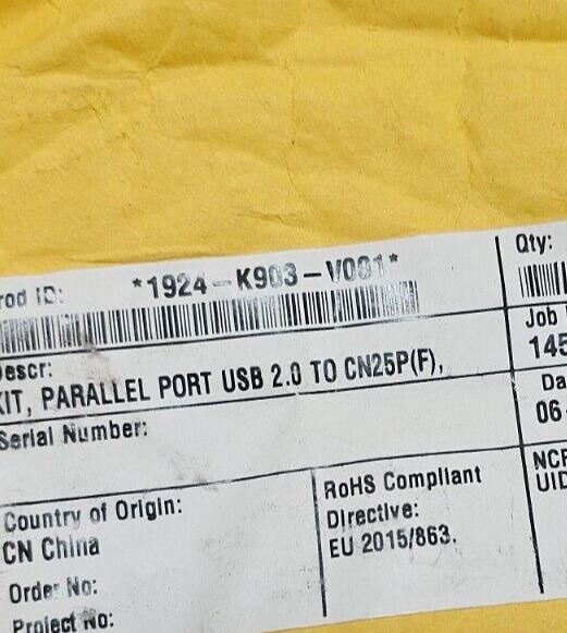 CN25P (Female) Parallel Port to USB 2.0 Cable 1924-K903 Thermal Printe ...