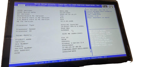 Elo I-Series 2.0 ESY22i3 21.5'' E850591 i3-8100T 8GB 128GB SSD W10 1080P (NOS)