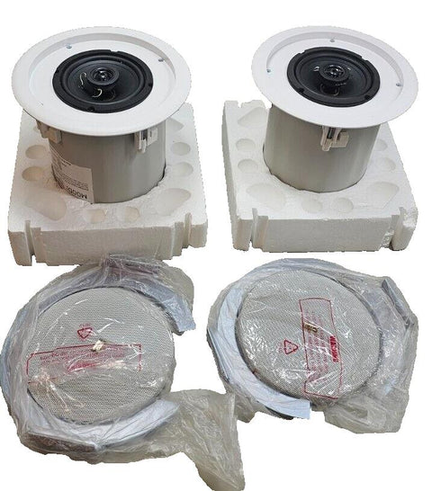 Mood CM1525R Multi-Purpose Flush Mount Ceiling Speaker - White (Pair) 70V/100V