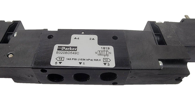 Parker B320BD549C Solenoid Air Control Valve, 1/8 ", 24VDC, 145 PSI Max