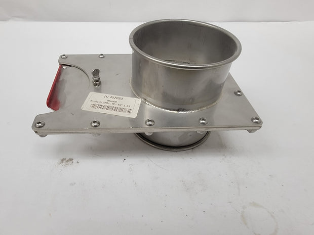 Nordfab 45ZD23 Blast Gate: Stainless Steel, For 5"Duct Dia, 5" Overall Length