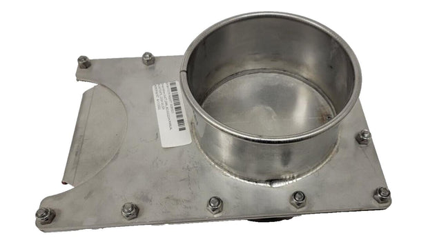 Nordfab 45ZD23 Blast Gate: Stainless Steel, For 5"Duct Dia, 5" Overall Length
