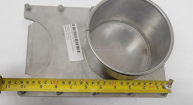 Nordfab 45ZD23 Blast Gate: Stainless Steel, For 5"Duct Dia, 5" Overall Length