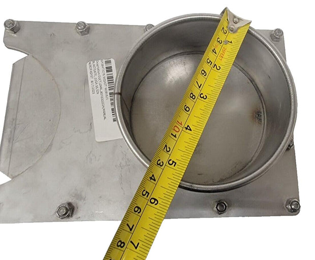 Nordfab 45ZD23 Blast Gate: Stainless Steel, For 5"Duct Dia, 5" Overall Length