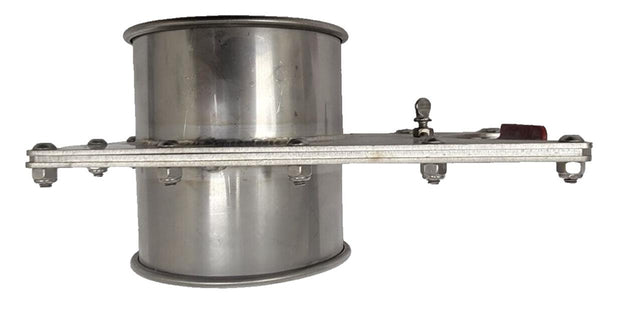 Nordfab 45ZD23 Blast Gate: Stainless Steel, For 5"Duct Dia, 5" Overall Length