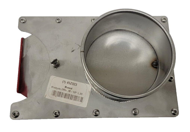 Nordfab 45ZD23 Blast Gate: Stainless Steel, For 5"Duct Dia, 5" Overall Length