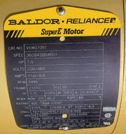 Baldor VEM3709T 7.5Hp, 3450Rpm, 3Ph, 60Hz, 213Tc, 3646M Motor