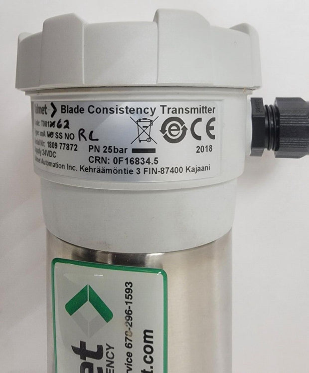 Valmet T00162 Blade Consistency Transmitter Type mA RL SS NO
