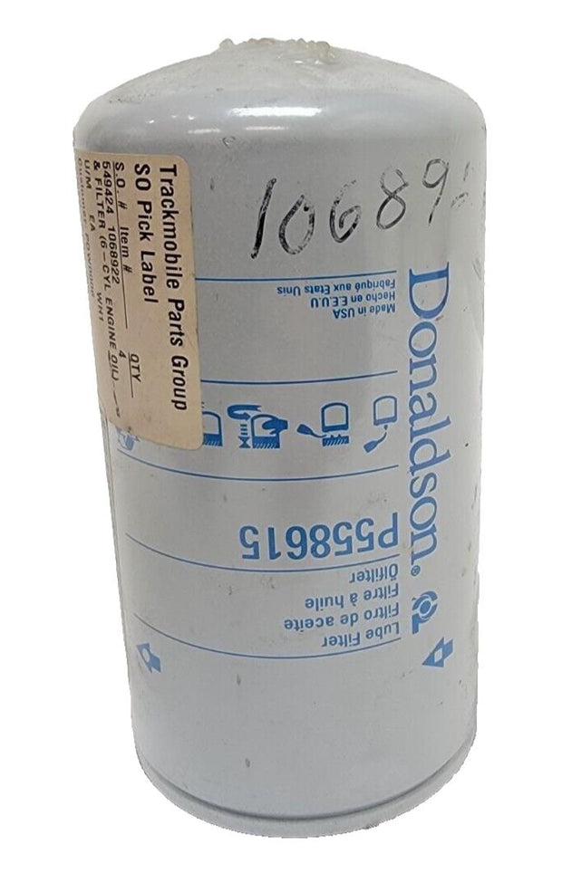 Donaldson P558615 Lube Filter, Spin-On Full Flow - New, sealed
