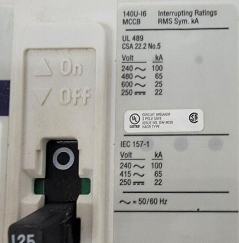 New Allen Bradley 125A Circuit Breaker 140U-I6C3-D12-S