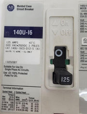 New Allen Bradley 125A Circuit Breaker 140U-I6C3-D12-S