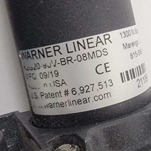 Warner Linear Actuator K2G20-90V-BR-08MDS, 90VDC
