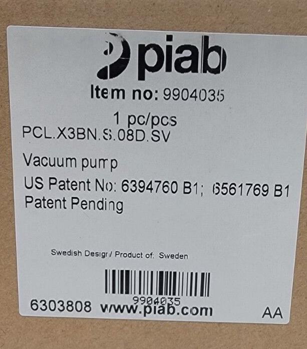 Piab Vacuum Products PCL.X3BN.S.08D.SV Vacuum Pump