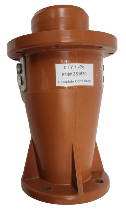 Salzer XAB5-079-00150-YBR Complete Cone Assembly for Urethene Bird Cleaner