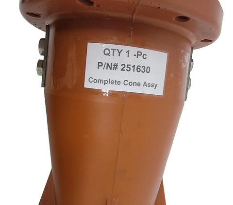 Salzer XAB5-079-00150-YBR Complete Cone Assembly for Urethene Bird Cleaner