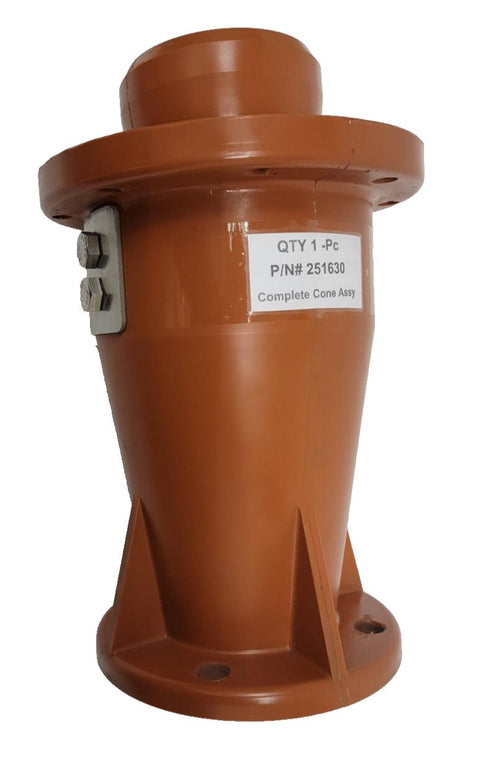 Salzer XAB5-079-00150-YBR Complete Cone Assembly for Urethene Bird Cleaner