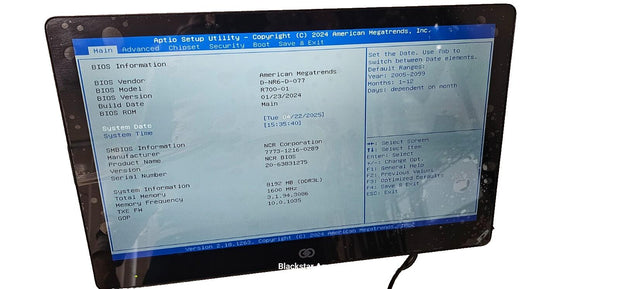 New NCR CX5 15" POS Touchscreen Terminal  7773-1216, 8GB/120GB SSD, AC, No OS