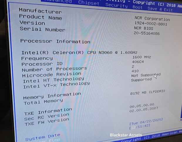 NCR KC4 Kitchen Controller w/ 1.6Ghz Dual Core, 8GB DDR3, 64GB SSD, PSU, No OS