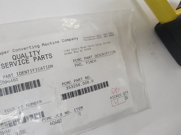 Paper Converting Machine Company Machine Pinch Pad Part 353238.008.0