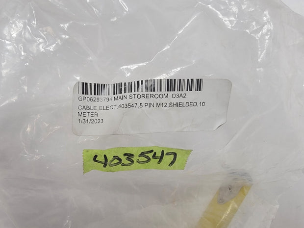 Highlight Cable 403547, 5 Pin M12, Shielded, 10 Meter Extension