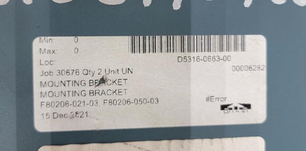 BID Group Mounting Bracket D5316-0663-00, F80206-021