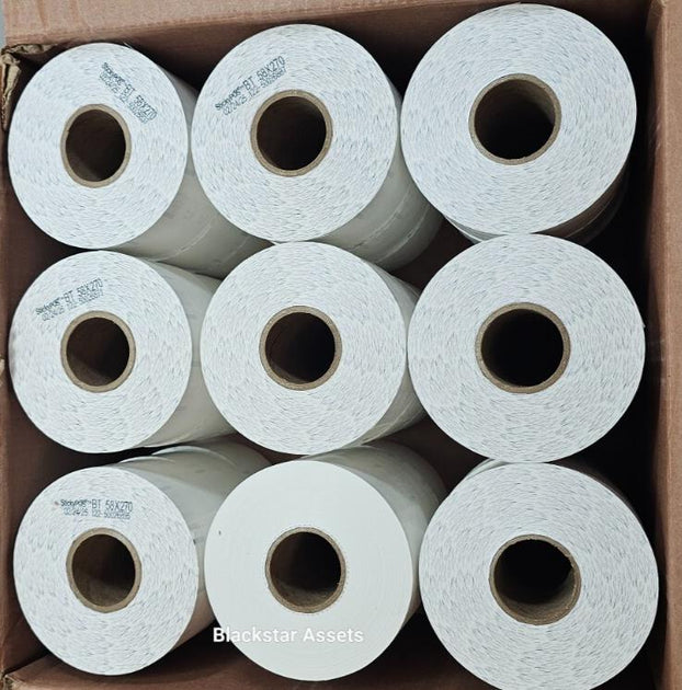 New Case 27 Rolls StickyPOS Thermal Paper, 58MM X 270FT, Adhesive Stic ...