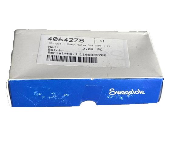 Swagelok SS-12C4-1 C Series Fixed Pressure Check Valve, 3/4